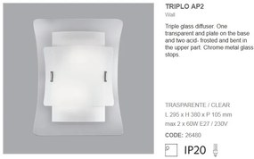 Aplica moderna 29,5cm x 38cm TRIPLO AP2 026480