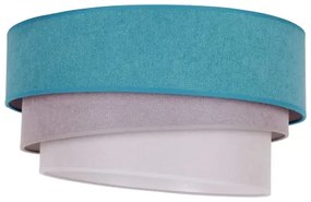 Duolla - Plafonieră TRIO 1xE27/15W/230V d. 45 cm turcoaz/gri/alb