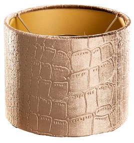 Abajur din catifea cu design de crocodil și interior auriu 18/18/14