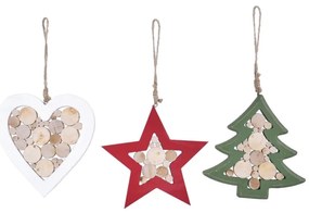 Ornamente de Crăciun de agățat 3 buc. Nature – Ego Dekor