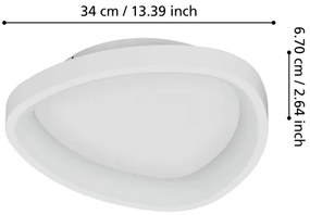 Plafonieră LED dimabilă Eglo 901583 LORETELLO LED/12W/230V alb + telecomandă