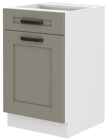 Dulap inferior de bucătărie Lucid 50 D 1F 1S (claygrey + alb). 1045440