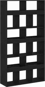 vidaXL Dulap pentru cărți 2 pcs Stejar Negru 100 x 33 x 187,5 cm