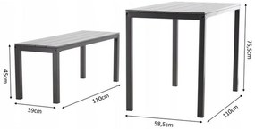 Set mobilier de grădină Yoggi (gri). 1096495