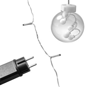 Perdea LED de Crăciun WISH BALLS 108xLED/8 funcții 4,5 m alb cald