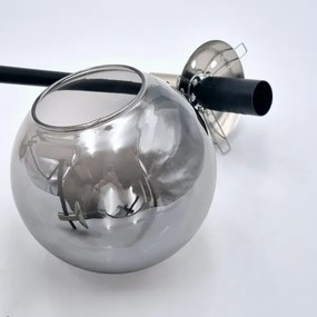 Lustră pe tijă LILOU 4xE14/5W/230V crom mat/fumuriu