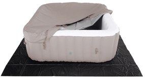 Cada cu hidromasaj gonflabil, gri maroniu Taupe/alb, 4-6 pers., 910 l, KAMINO NEW TYP 4