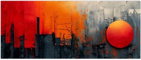Tablou - Pictura abstractă a orașului (120x50 cm)