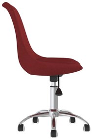 Scaun de birou pivotant, rosu vin, material textil 1, Bordo