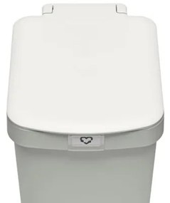 Coș cu pedală Brabantia StepUp 1008480, 16 L, Materiale ecologice, Deschidere mare, Gri deschis