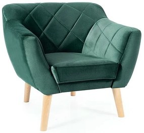 Fotoliu Karo 1 velvet verde/fag Blu78
