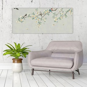 Tablou - Adunarea păsărilor (120x50 cm)