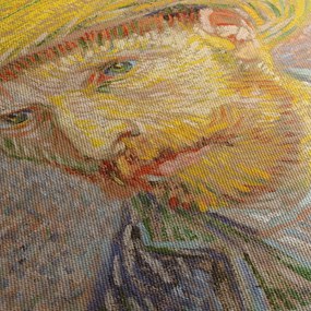 Tablou - Vincent van Gogh, Self-Portrait with a Straw Hat (The Potato Peeler), reproducere (120x50 cm)