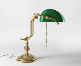 Lampa de birou din alama design clasic Banker