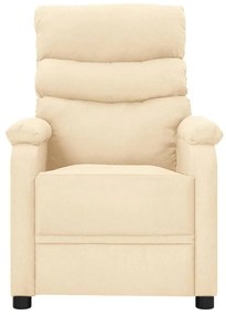 321235 vidaXL Fotoliu de masaj, crem, material textil