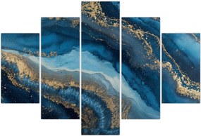 Tablou - Abstracție marmură albastră (150x105 cm)