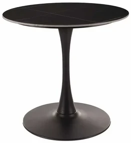 Masă de bucătărie Espero 80 cm, marmură neagră / negru