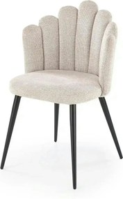 Scaun K552, bej/negru, stofa clasica/metal, 53x53x83 cm