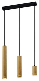 Lustră negru/auriu cu abajur din metal 6x46 cm Tubo – Candellux Lighting