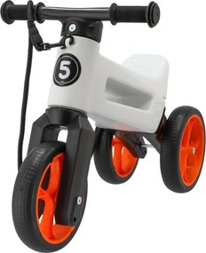 Funny Wheels - Bicicletă fără pedale 2-în-1 RIDER SUPER SPORT alb/negru/portocaliu