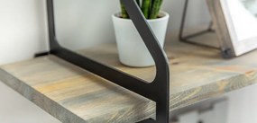 Suport polita model INGRID, 260x230 mm, finisaj negru mat