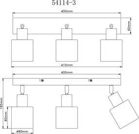Plafoniera stil minimalist TRENT 3L