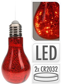 Bec cu LED, 18cm, rosu