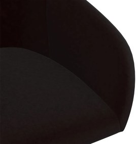 Scaune de masa pivotante, 4 buc., negru, catifea 4, Negru