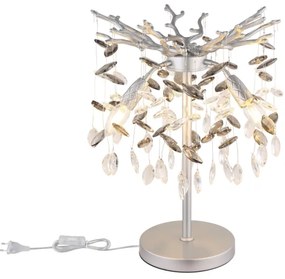 Globo 64138TS - Lampă de masă QUEENA 3xE14/40W/230V argintie