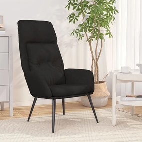 341283 vidaXL Scaun de relaxare, negru, piele întoarsă ecologică