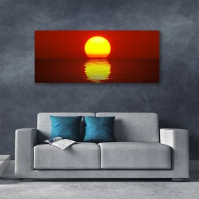 Tablou pe panza canvas Sea Sunset Peisaj Orange Galben