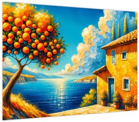 Tablou - Casă cu portocale II. (70x50 cm)