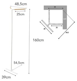 Suport pentru haine alb pentru perete din metal Tower – YAMAZAKI