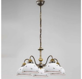 Lustră pe lanț Kolarz 731.85.69 NONNA 5xE27/75W/230V roșu