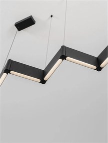 Lustra suspendata LED aluminiu negru FLUSSO