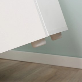 kleankin Dulap de Podea pentru Baie cu 2 Uși și Rafturi Interioare Reglabile Mobilier Auxiliar din Lemn Multifuncțional pentru Living Bucătărie Dining 60x30x85 cm Alb | Aosom Romania