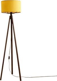 Lampadar AYD-3448, galben/nuc, lemn/material textil, 21x140 cm