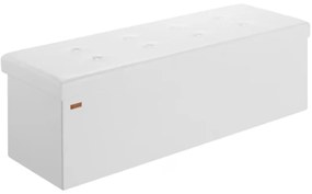 Casaria Taburet cu spațiu de depozitare BELLA, 115x40x40cm, alb