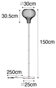 Lampa de podea modernă neagră - Saffira