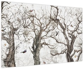 Tablou - Model de pădure, desen (90x60 cm)