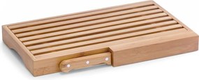 Suport din bambus pentru taiat paine si cutit, 30x24x4cm, Zeller