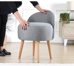 Taburet NIKI, Ø 46 cm, gri