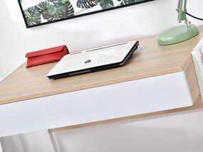 Masă PC Norway (stejar + alb). 1109803
