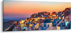 Tablou - Santorini în amurg (120x50 cm)