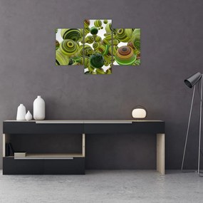 Tablou cu bile în dungi (90x60 cm)