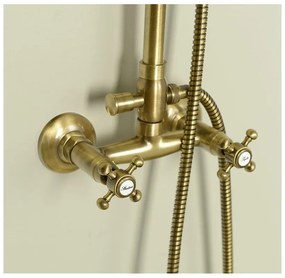 Set de duș în culoarea bronzului din alamă 142 cm cu duș suspendat/cu duș de mână Antea – Sapho