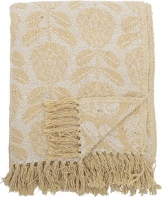 Pătură galbenă din amestec de bumbac 130x155 cm Pratello – Bloomingville