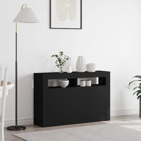 vidaXL Bufet Negru Lemn Ingineresc 116 x 30 x 75 cm Bufet Rectangular