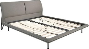 Pat dublu tapitat design LUX Dark grey 180x200cm