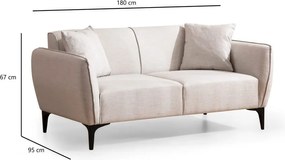 Canapea albă Belissimo – Balcab Home